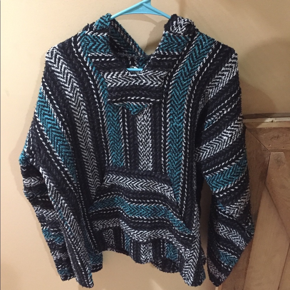 Blue and black “Drug Rug”